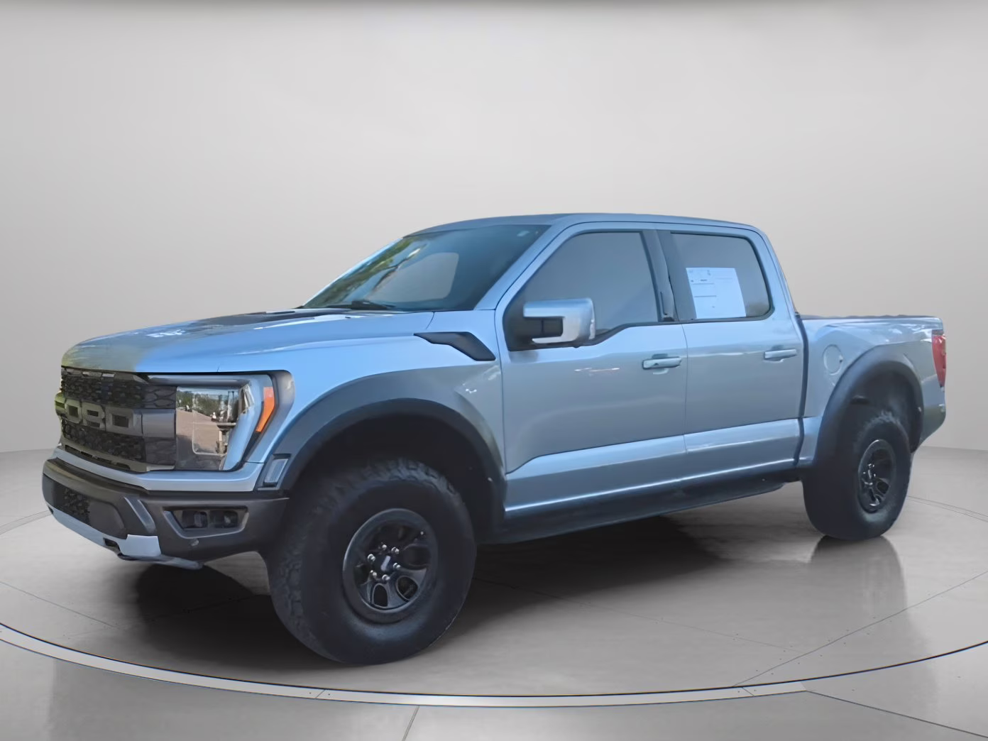 2023 Iconic Silver Metallic Ford F-150 Raptor Crew Cab Pickup 4X4 Truck