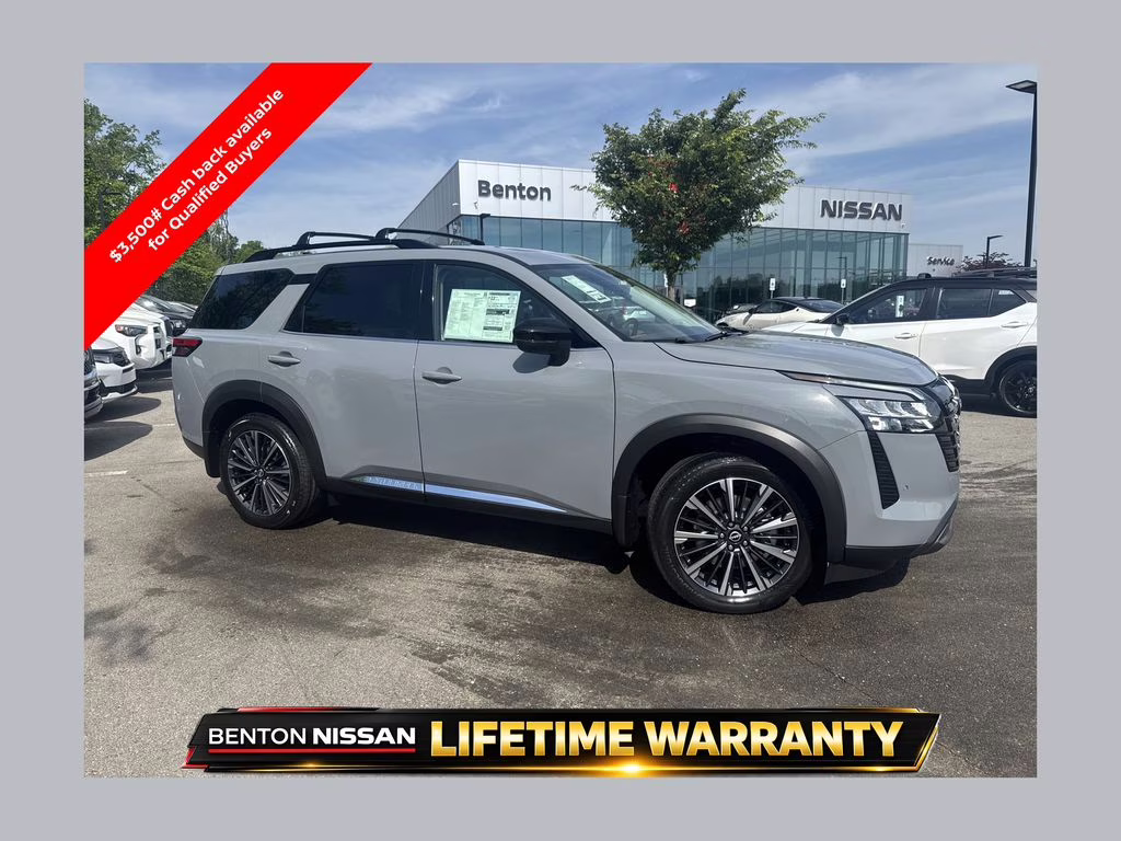 2026 Boulder Gray Pearl Nissan Pathfinder Platinum 4X4 SUV