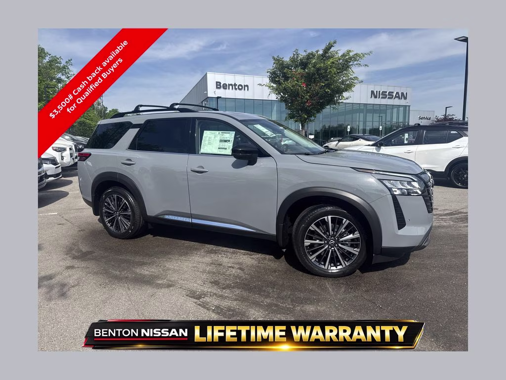 2026 Boulder Gray Pearl Nissan Pathfinder Platinum 4X4 SUV