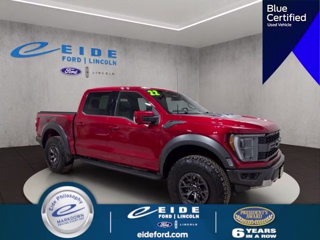 2022 Rapid Red Metallic Tinted Clearcoat Ford F-150 Raptor 37 Package 4X4 Truck