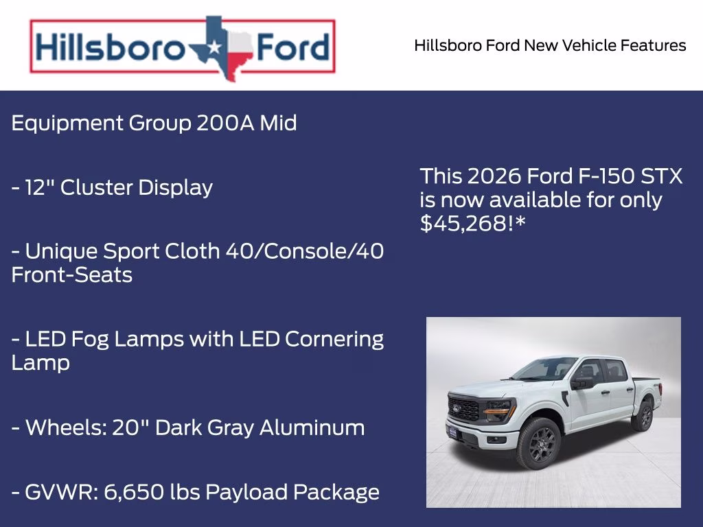 2026 Avalanche Ford F-150 STX 4X4 Truck