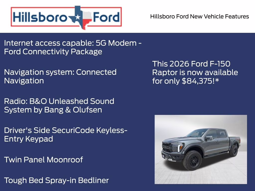 2026 Carbonized Gray Metallic Ford F-150 Raptor 4X4 Truck