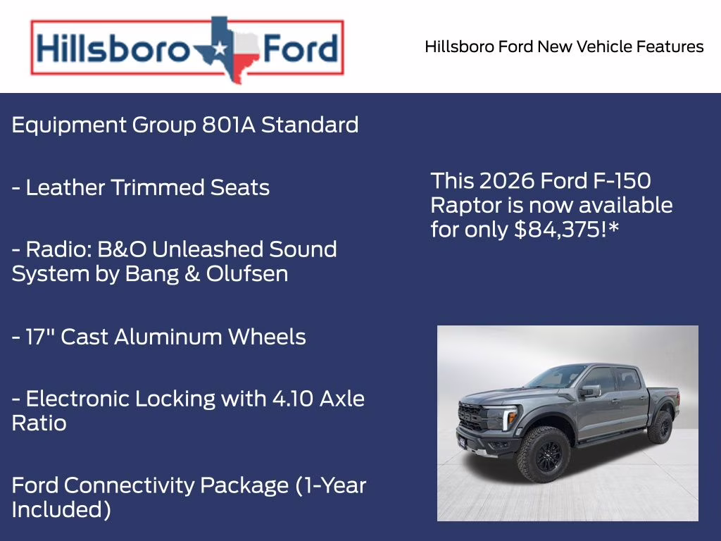 2026 Carbonized Gray Metallic Ford F-150 Raptor 4X4 Truck