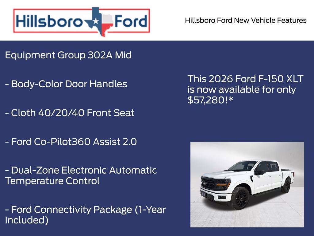 2026 Oxford White Ford F-150 XLT 4X4 Truck