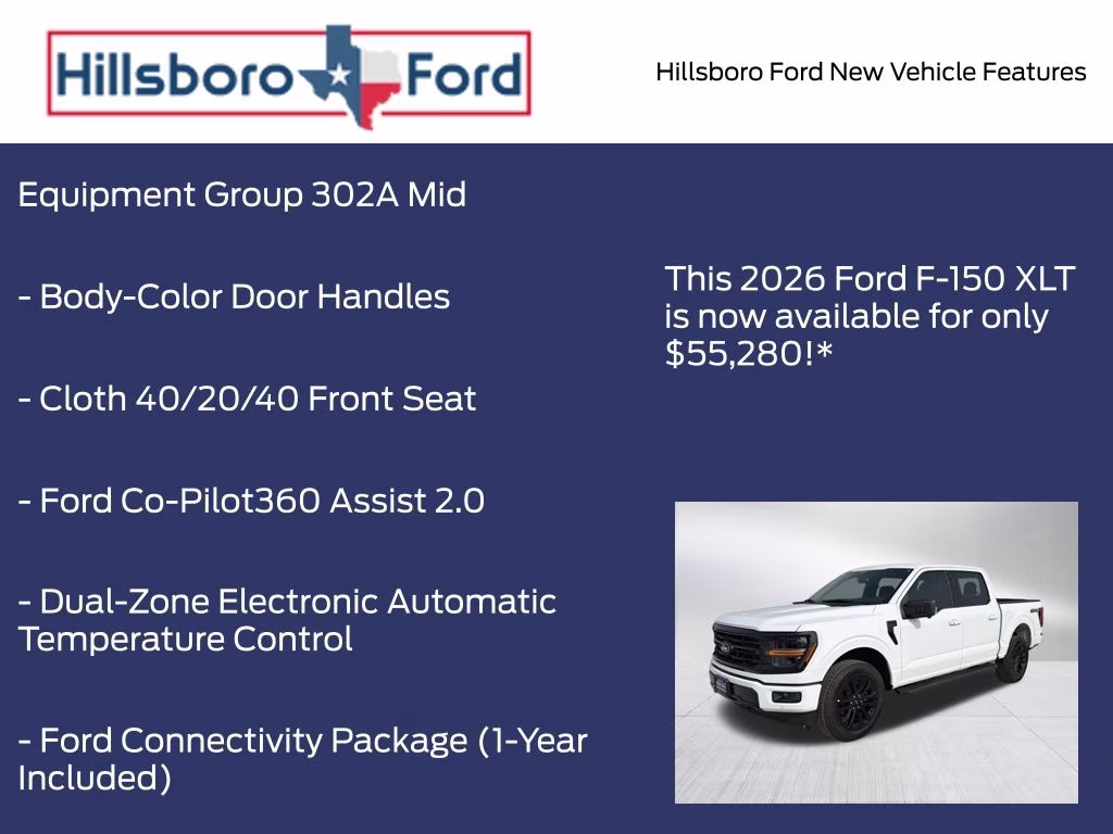 2026 Oxford White Ford F-150 XLT 4X4 Truck