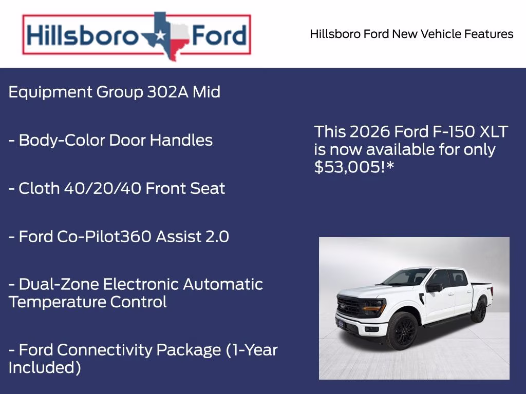 2026 Oxford White Ford F-150 XLT 4X4 Truck