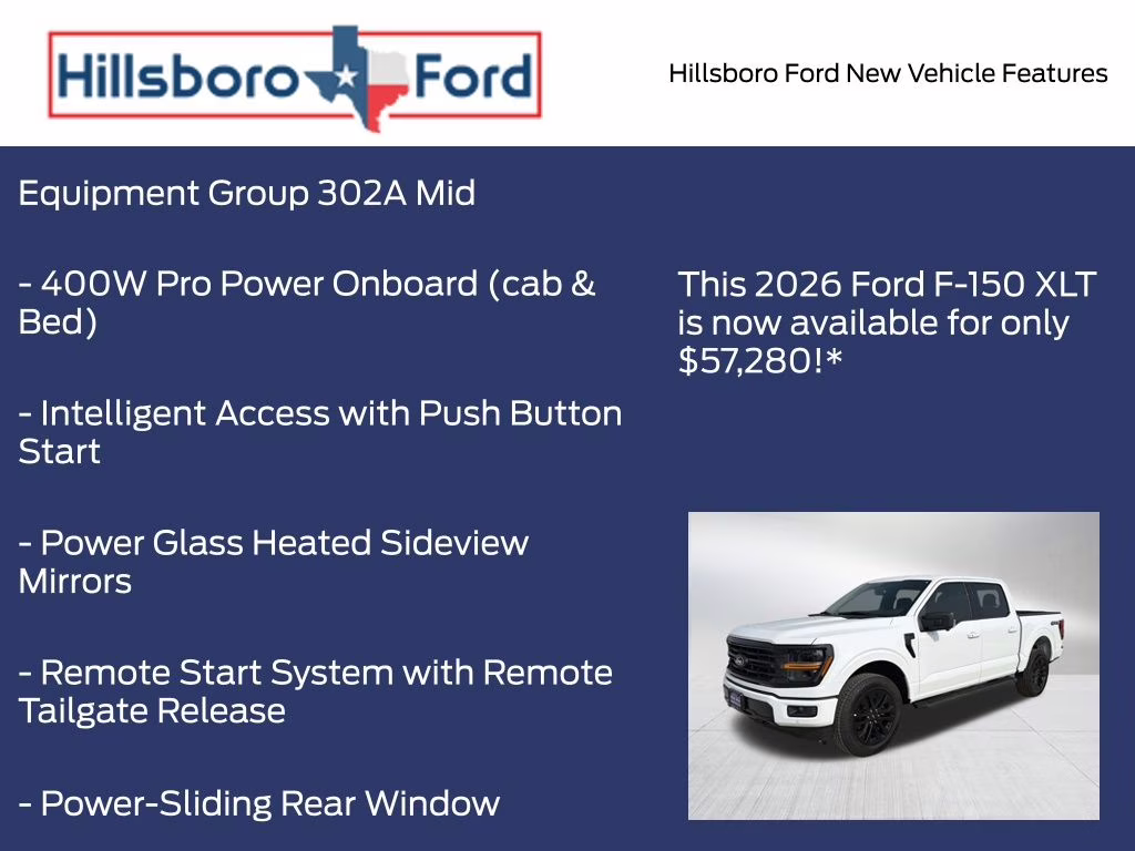2026 Oxford White Ford F-150 XLT 4X4 Truck