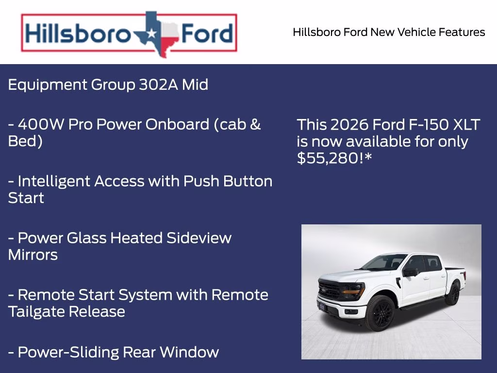 2026 Oxford White Ford F-150 XLT 4X4 Truck