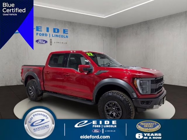 2022 Rapid Red Metallic Tinted Clearcoat Ford F-150 Raptor 37 Package 4X4 Truck