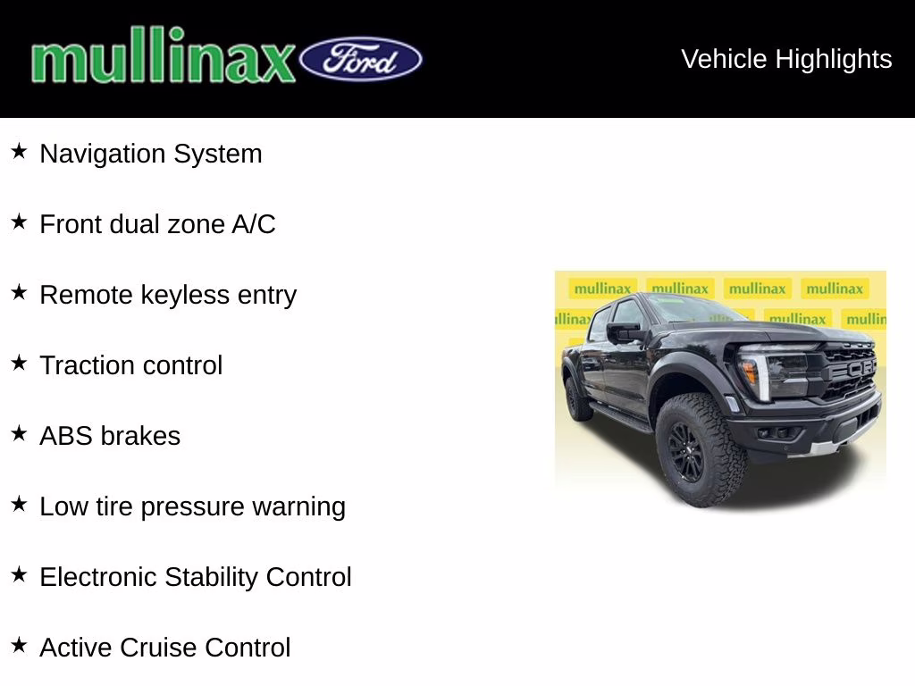 2026 Agate Black Metallic Ford F-150 Raptor 4X4 Truck