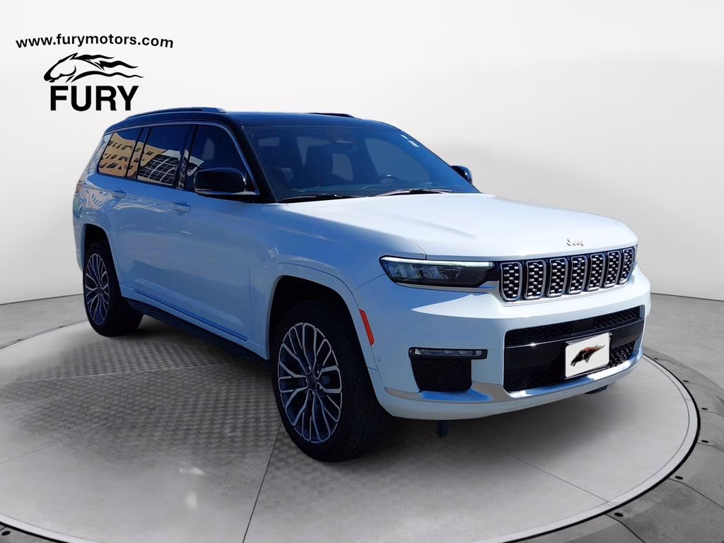2021 Bright White Clearcoat Jeep Grand Cherokee L Summit w/Advanced & Luxury Tech Pkgs 4X4 SUV