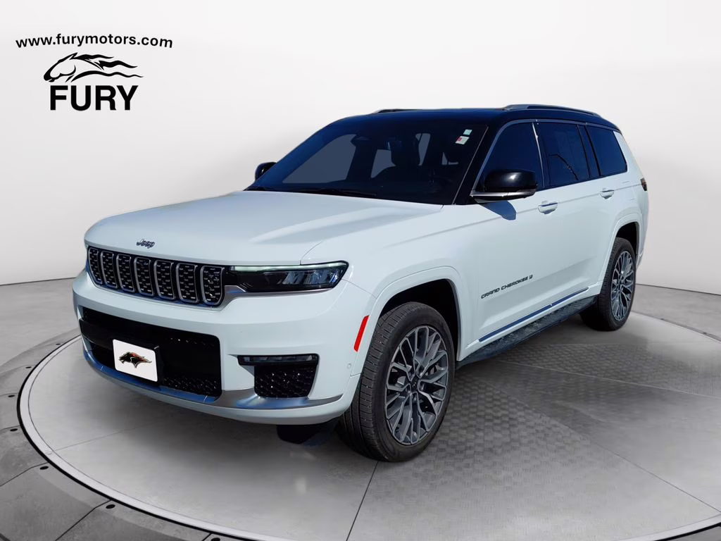 2021 Bright White Clearcoat Jeep Grand Cherokee L Summit w/Advanced & Luxury Tech Pkgs 4X4 SUV