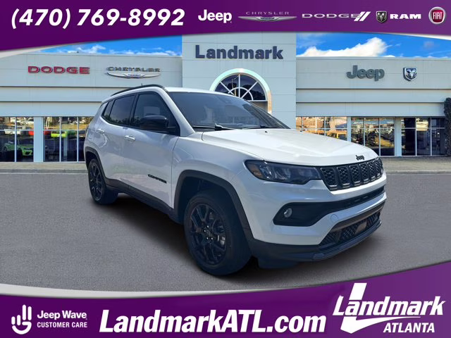 2026 Bright White Clearcoat Jeep Compass Latitude Altitude 4X4 SUV