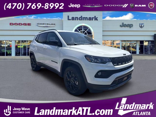 2026 Bright White Clearcoat Jeep Compass Latitude Altitude 4X4 SUV