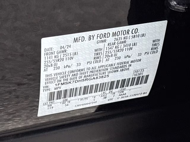 2024 Black Metallic Ford Explorer XLT RWD SUV