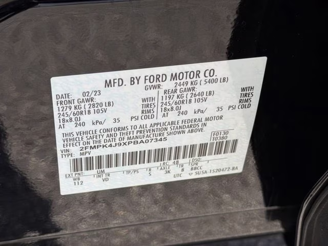2023 Black Metallic Ford Edge SEL AWD SUV