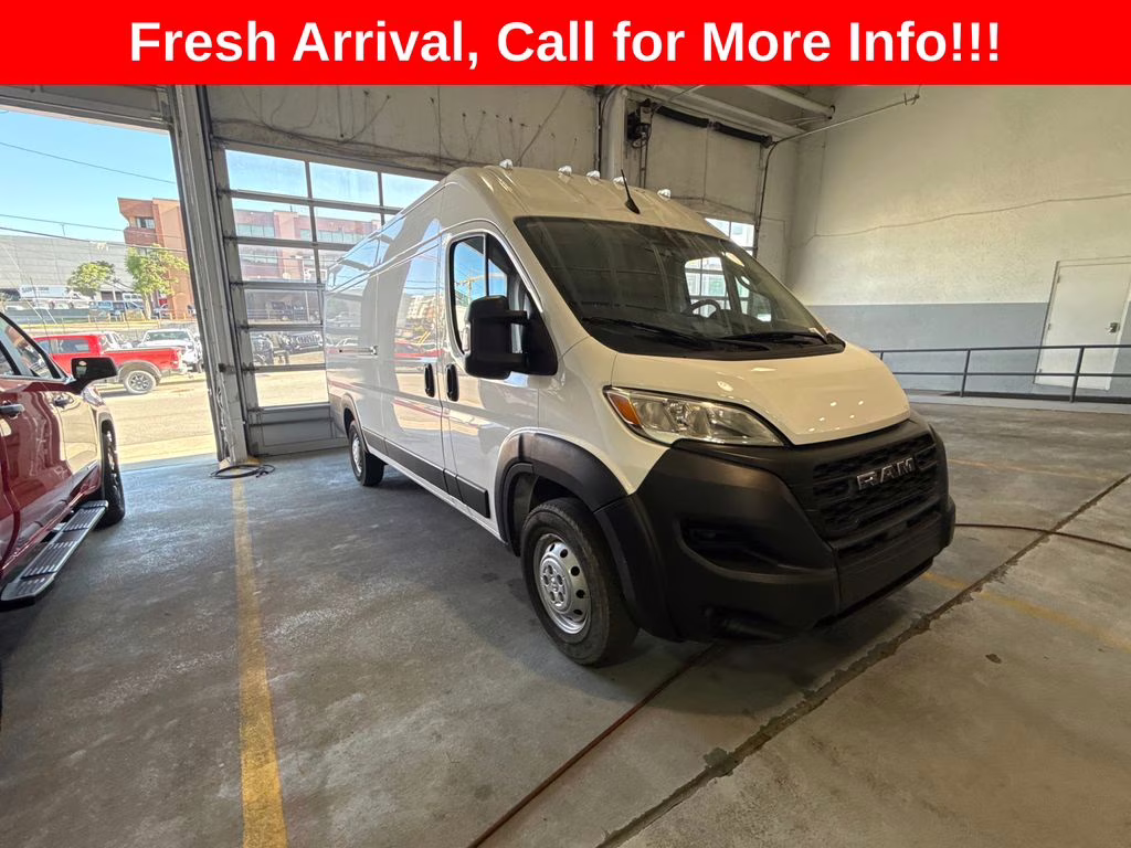 2023 Bright White Clearcoat Ram ProMaster 3500 High Roof FWD Van