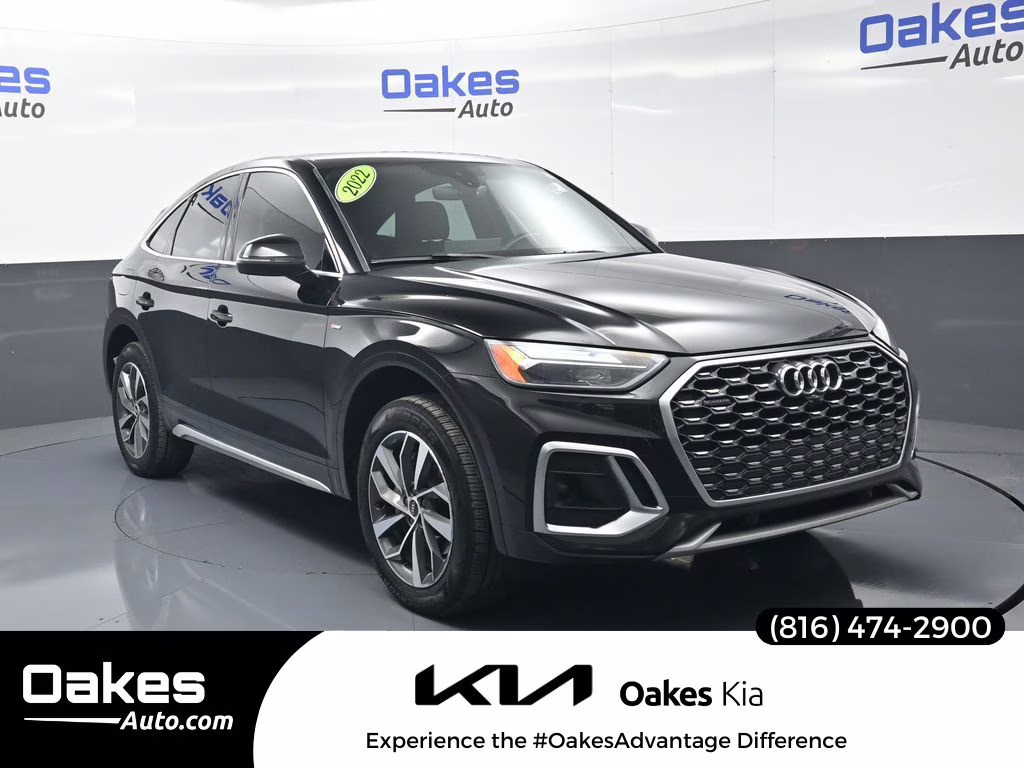 2022 Black Metallic Audi Q5 Sportback 45 S line Premium AWD SUV