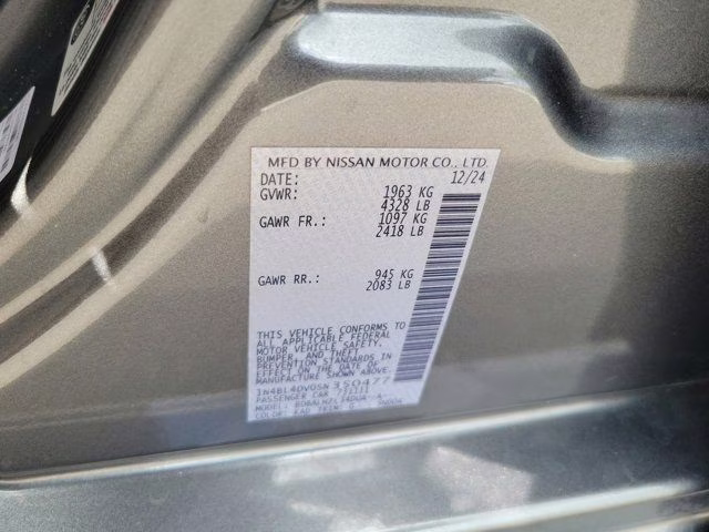 2025 Gun Metallic Nissan Altima 2.5 SV FWD Sedan