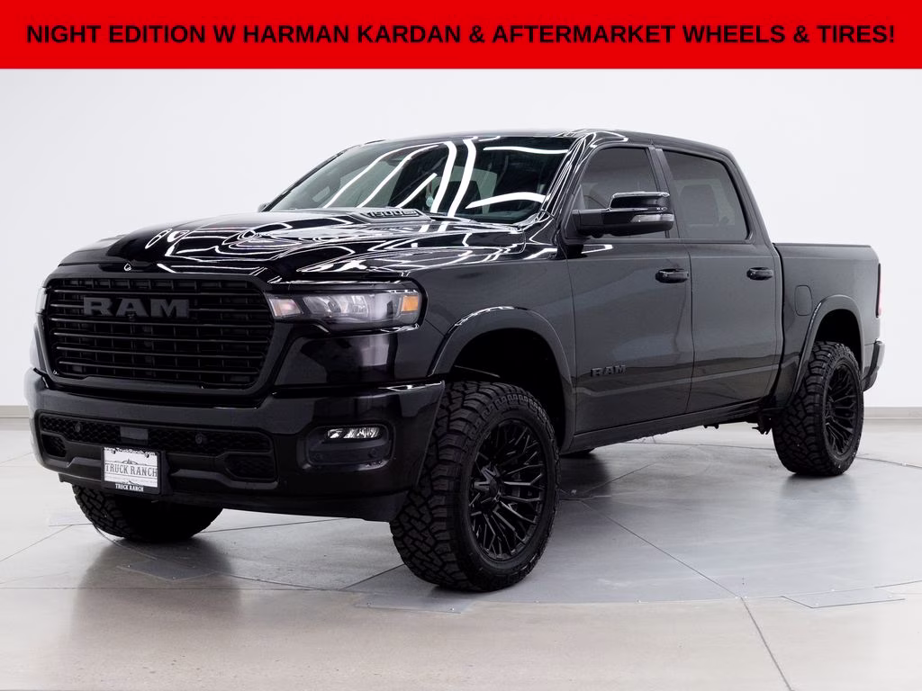 2025 Diamond Black Crystal Pearlcoat Ram 1500 Laramie 4X4 Truck