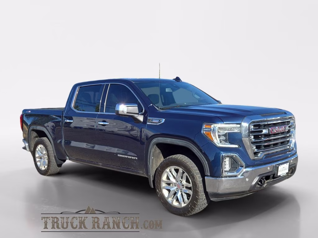 2021 Pacific Blue Metallic GMC Sierra 1500 SLT 4X4 Truck