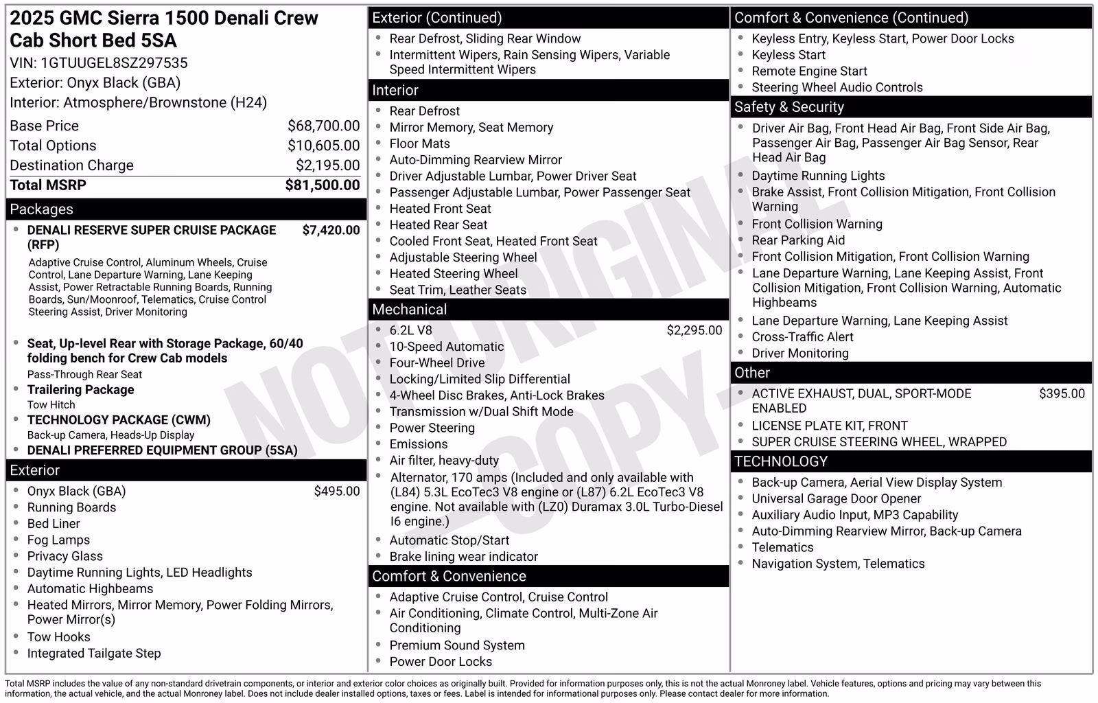 2025 Onyx Black GMC Sierra 1500 Denali 4X4 Truck