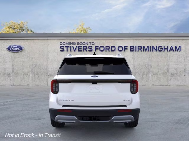 2026 Star White Metallic Tri-Coat Ford Explorer Platinum 4X4 SUV
