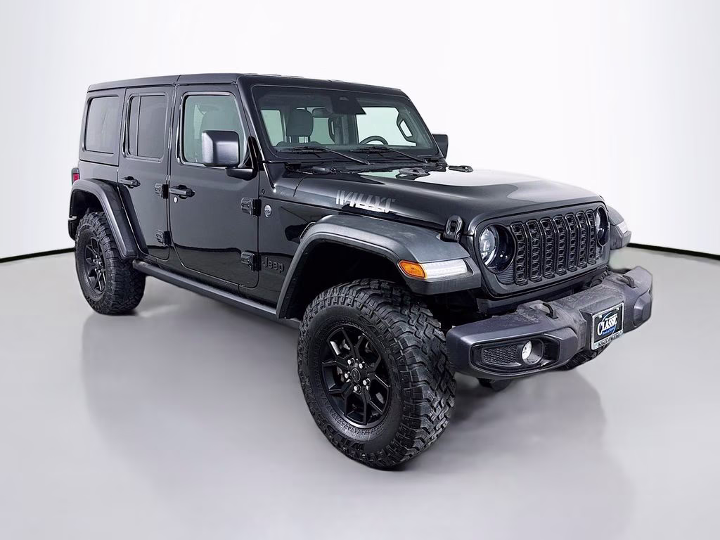 2025 Black Clearcoat Jeep Wrangler Willys 4X4 SUV