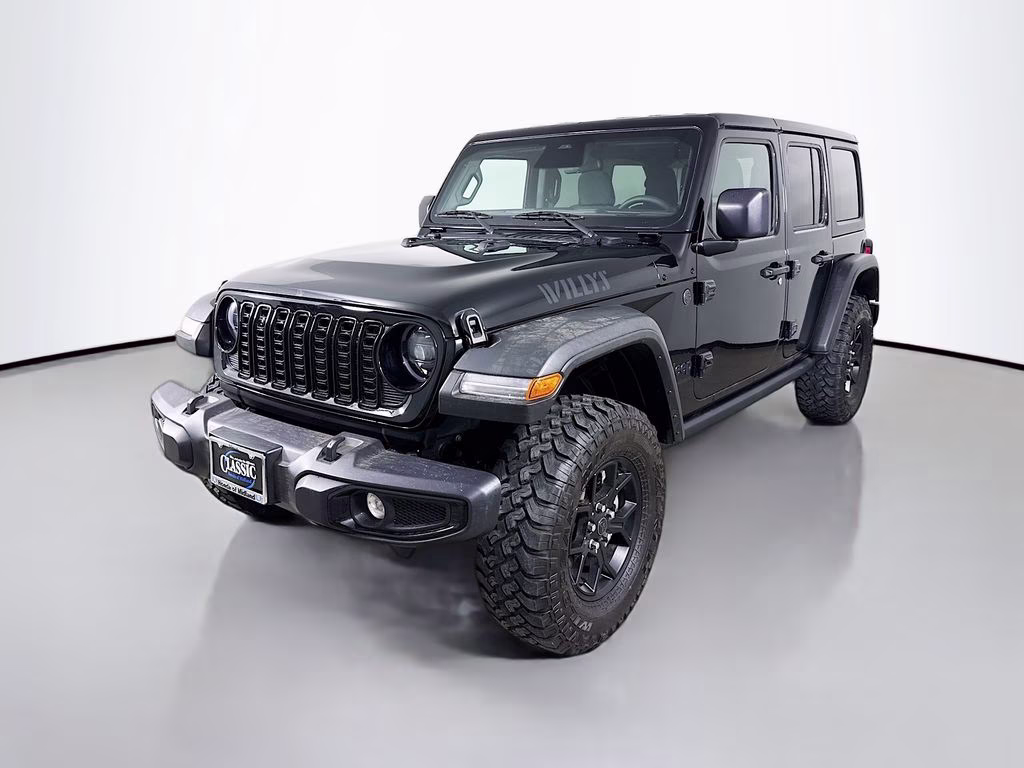 2025 Black Clearcoat Jeep Wrangler Willys 4X4 SUV