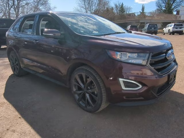 2018 Burgundy Velvet Metallic Tinted Clearcoat Ford Edge Sport AWD SUV