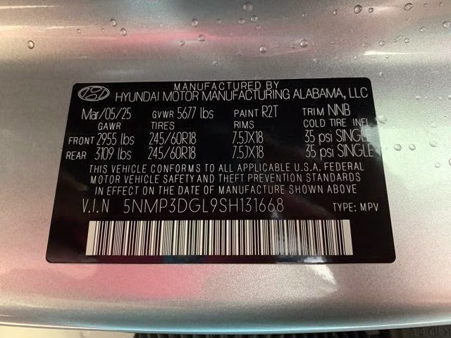 2025 Shimmering Silver Hyundai Santa Fe XRT AWD SUV