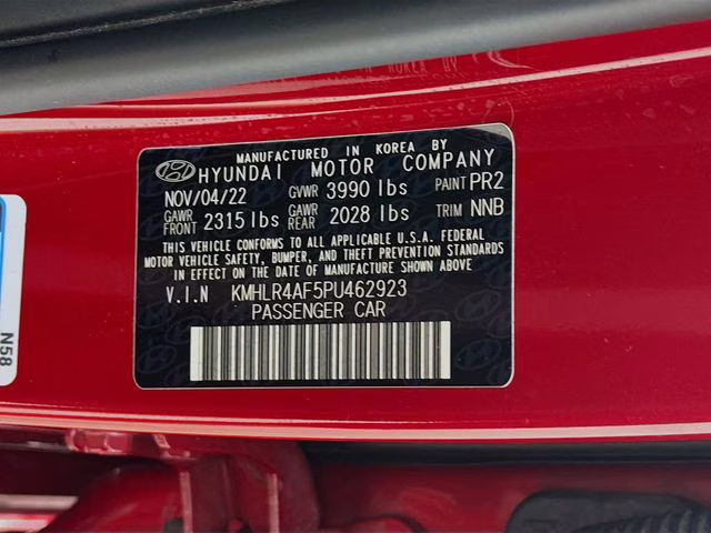 2023 Scarlet Red Hyundai Elantra N Line FWD Sedan