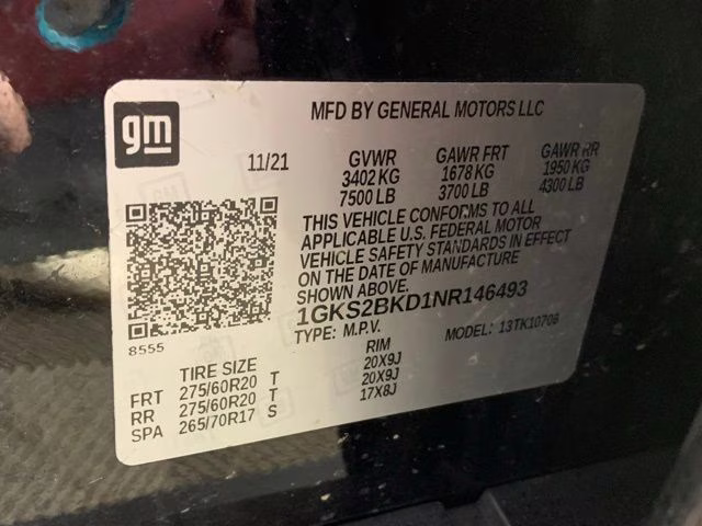 2022 Onyx Black GMC Yukon SLT 4X4 SUV