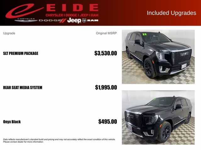 2022 Onyx Black GMC Yukon SLT 4X4 SUV