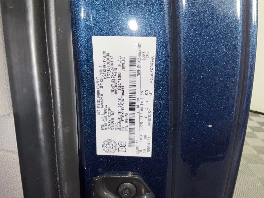 2018 Blue Jeans Metallic Ford F-150 XLT 4X4 Truck
