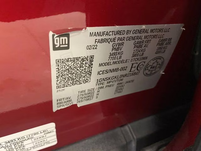 2022 Cherry Red Tintcoat Chevrolet Suburban High Country 4X4 SUV