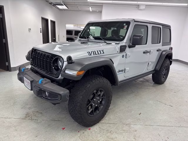 2024 Silver Zynith Clearcoat Jeep Wrangler Willys 4xe 4X4 SUV