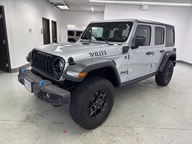 2024 Silver Zynith Clearcoat Jeep Wrangler Willys 4xe 4X4 SUV