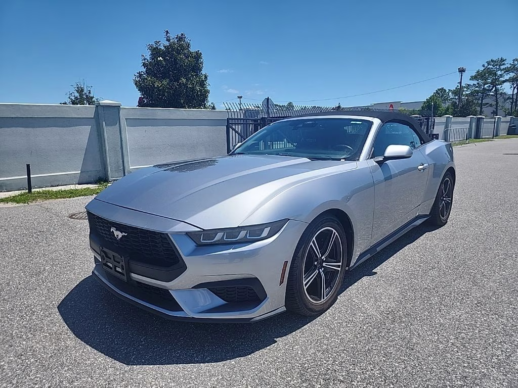 2024 Iconic Silver Metallic Ford Mustang EcoBoost RWD Convertible
