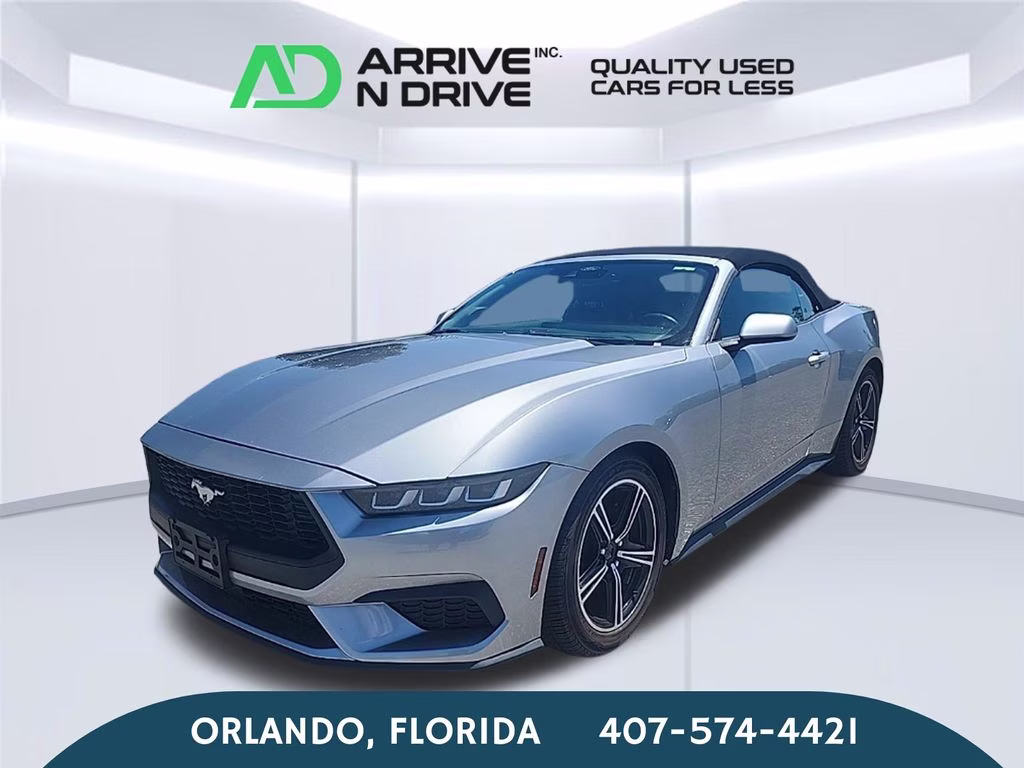 2024 Iconic Silver Metallic Ford Mustang EcoBoost RWD Convertible