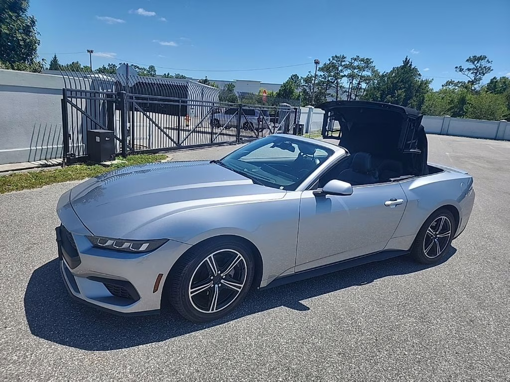 2024 Iconic Silver Metallic Ford Mustang EcoBoost RWD Convertible