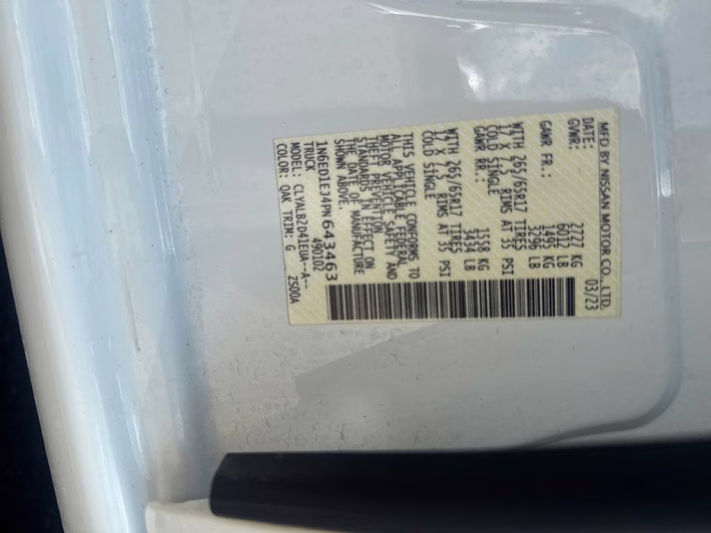 2023 Glacier White Nissan Frontier SV RWD Truck