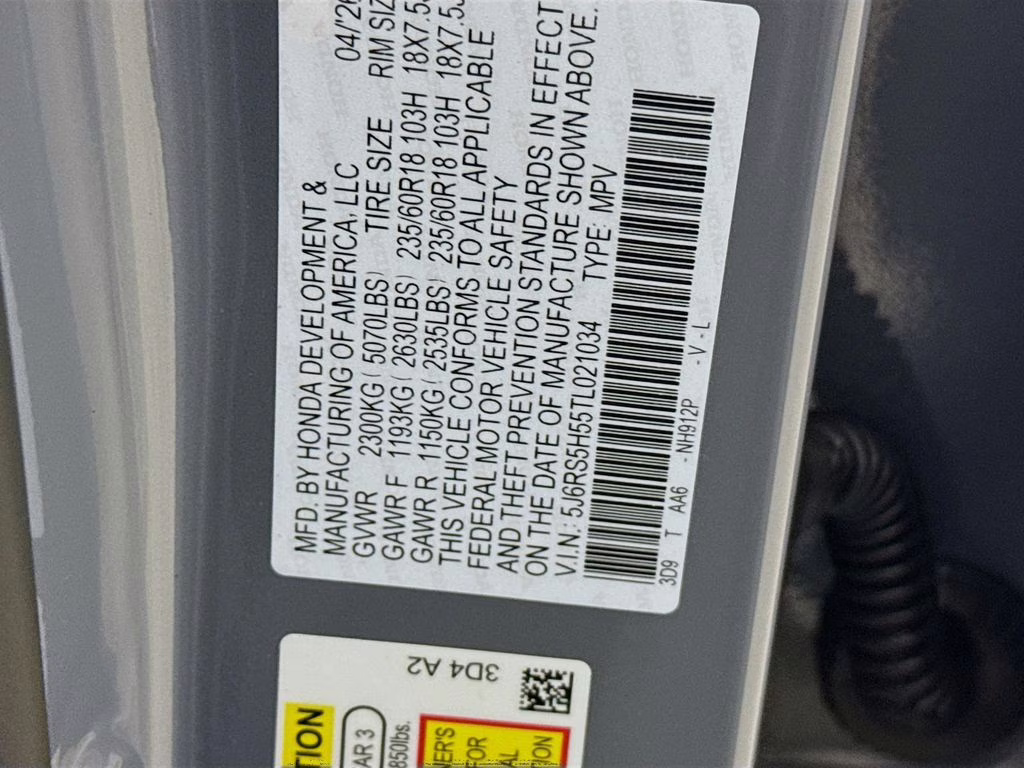 2026 Urban Gray Pearl Honda CR-V Hybrid Sport FWD SUV