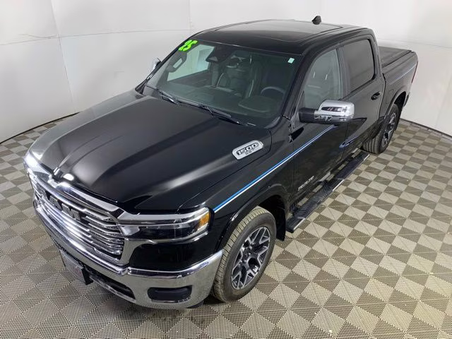 2025 Diamond Black Crystal Pearlcoat Ram 1500 Laramie 4X4 Truck