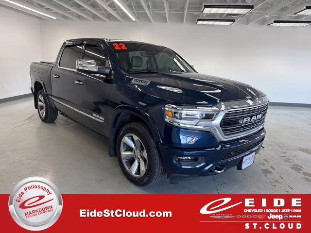 2022 Patriot Blue Pearlcoat Ram 1500 Limited 4X4 Truck