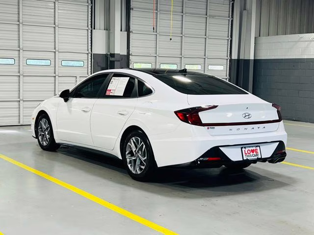 2023 Serenity White Hyundai Sonata SEL FWD Sedan