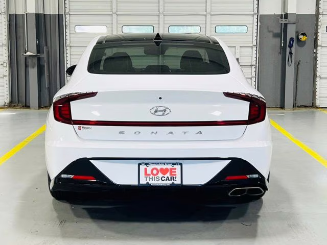2023 Serenity White Hyundai Sonata SEL FWD Sedan