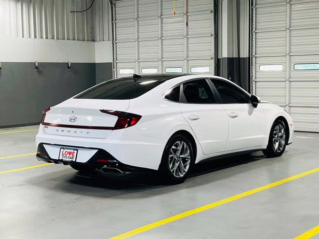 2023 Serenity White Hyundai Sonata SEL FWD Sedan