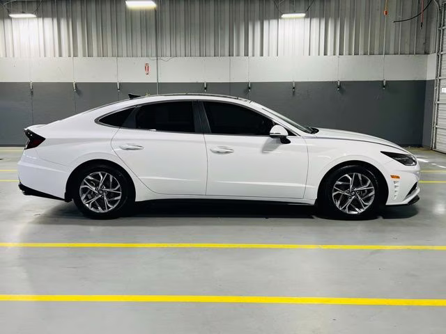 2023 Serenity White Hyundai Sonata SEL FWD Sedan