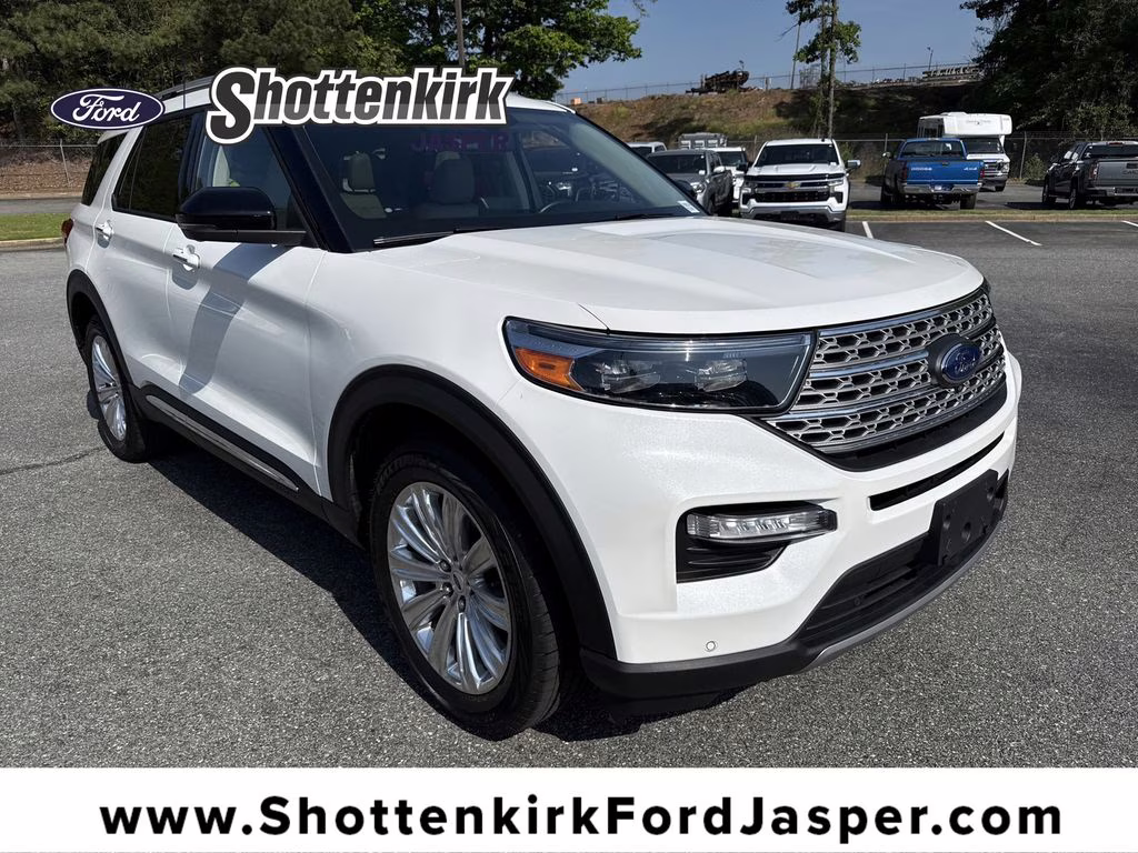 2022 White Metallic Ford Explorer Limited 4X4 SUV